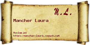 Mancher Laura névjegykártya